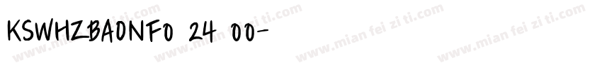KSWHZBAONF0 24 00字体转换